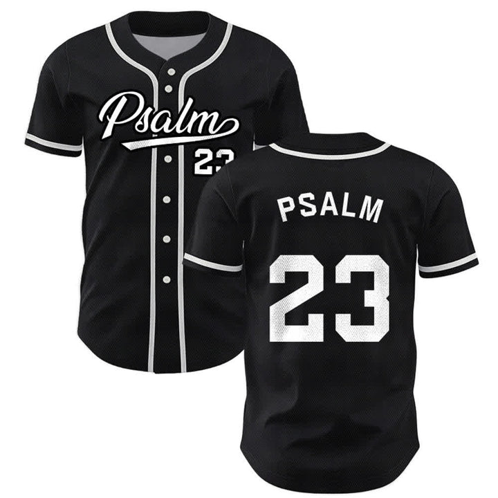 Christianartworkshop Retro Sport Style Psalm 23 Unisex Baseball Jersey - Schwarz - 5XL - image 14