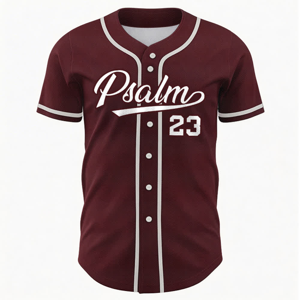Christianartworkshop Retro Sport Style Psalm 23 Unisex Baseballtrikot - image 29