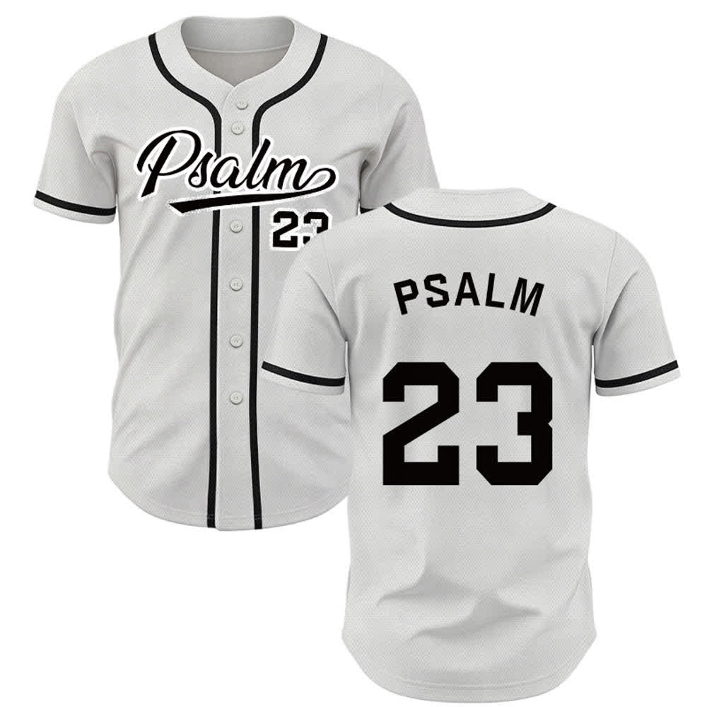 Christianartworkshop Retro Sport Style Psalm 23 Unisex Baseball Jersey - Weiß - 5XL - image 7