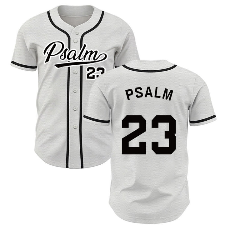 Christianartworkshop Retro Sport Style Psalm 23 Unisex Baseball Jersey - Weiß - 5XL - image 7