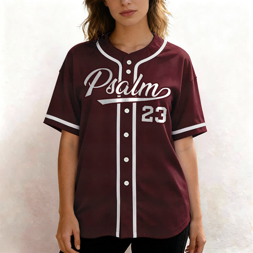 Christianartworkshop Retro Sport Style Psalm 23 Unisex Baseballtrikot - image 33
