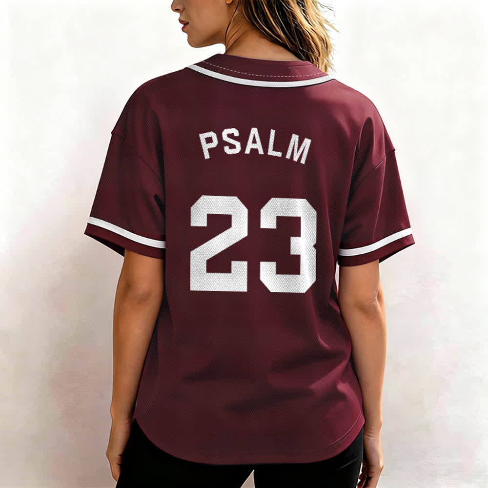 Christianartworkshop Retro Sport Style Psalm 23 Unisex Baseballtrikot - image 34