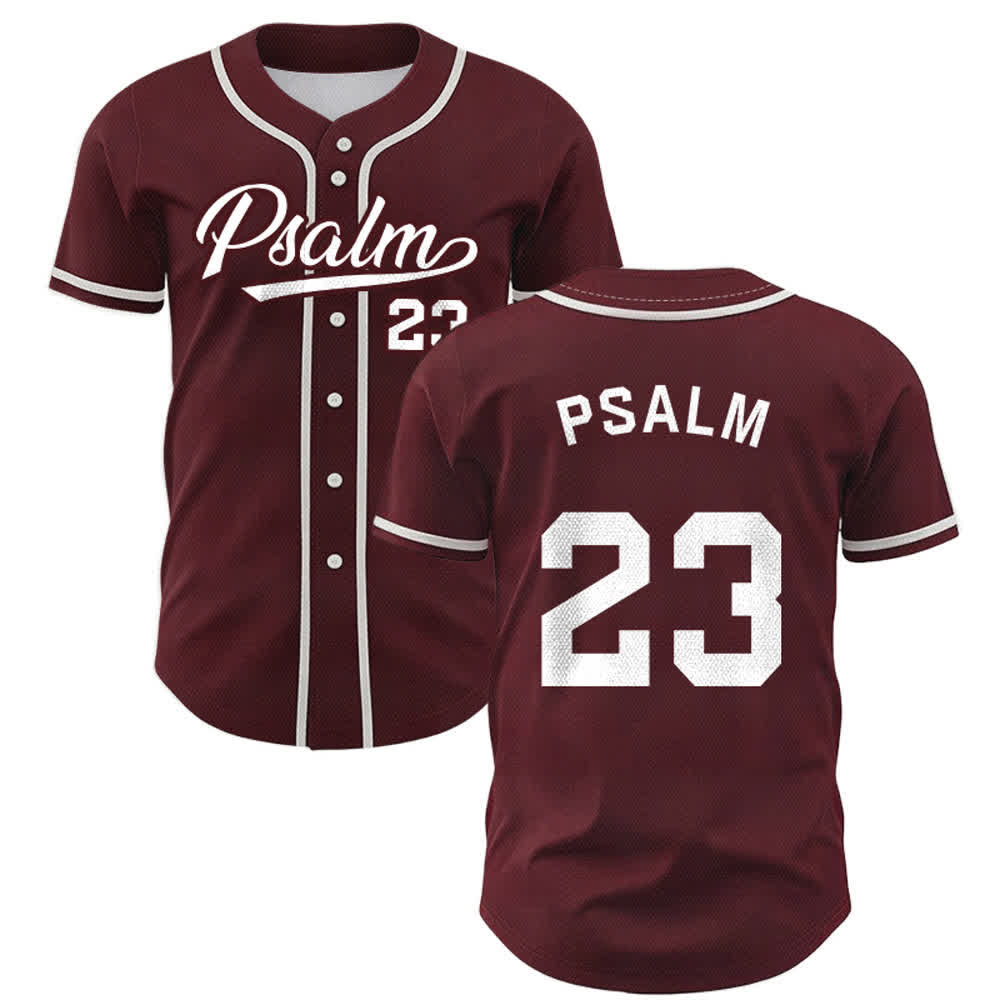 Christianartworkshop Retro Sport Style Psalm 23 Unisex Baseball Jersey - Wein - 5XL - image 28