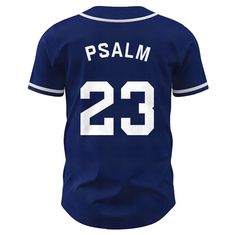 Christianartworkshop Retro Sport Style Psalm 23 Unisex Baseball Jersey - image 2
