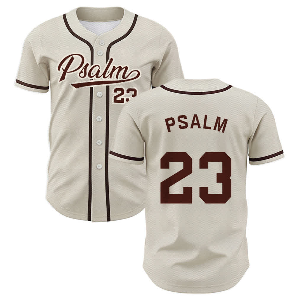 Christianartworkshop Retro Sport Style Psalm 23 Unisex Baseball Jersey - Aprikose - 5XL - image 49