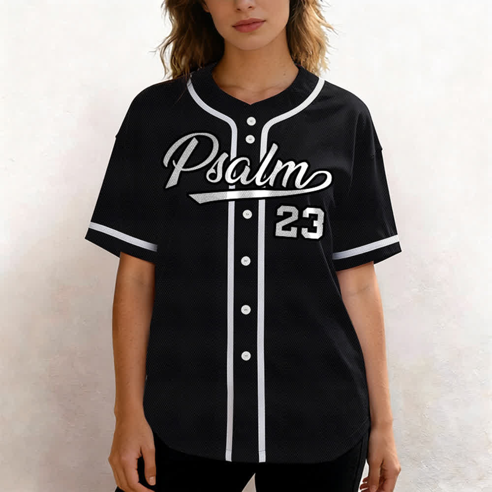 Christianartworkshop Retro Sport Style Psalm 23 Unisex Baseballtrikot - image 19