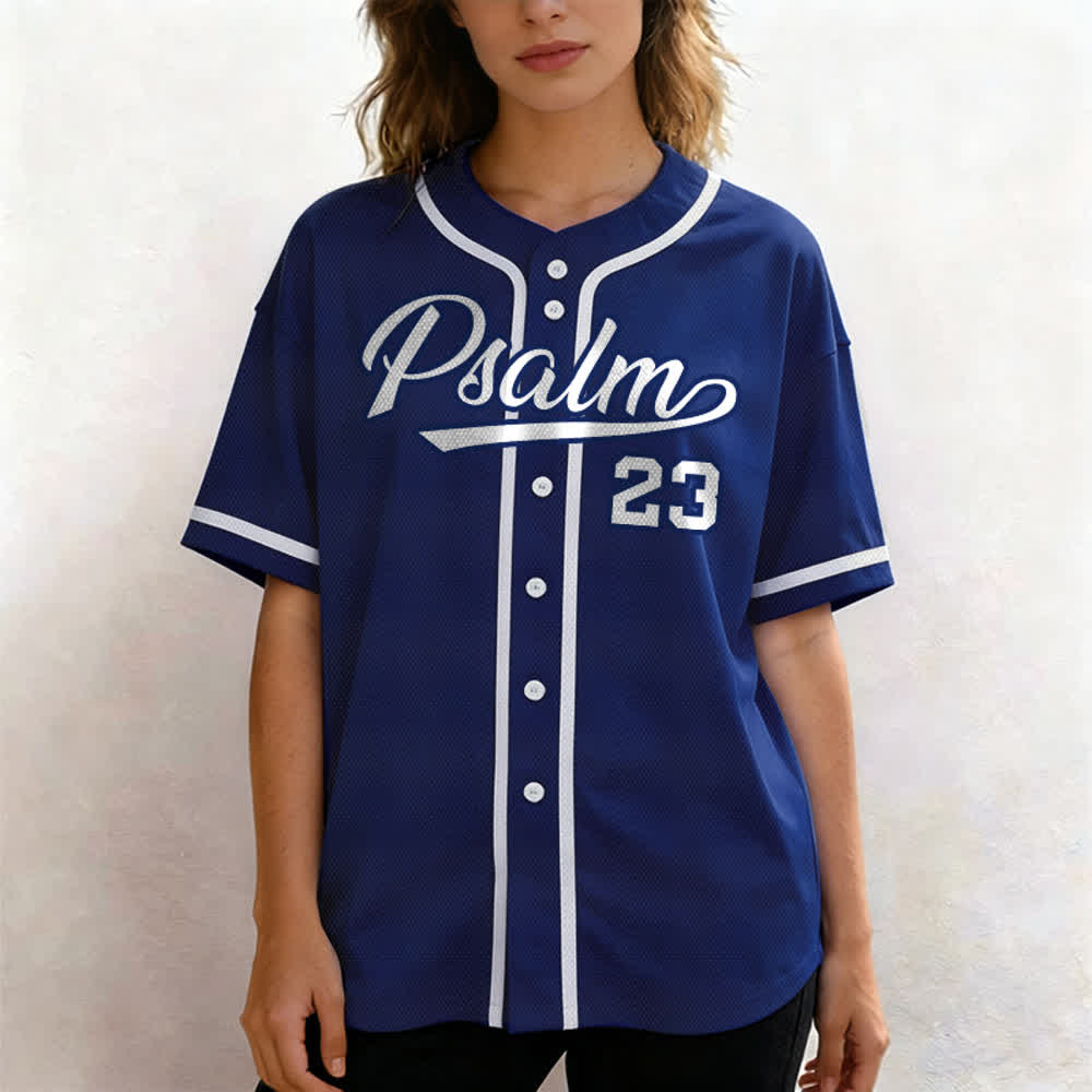Christianartworkshop Retro Sport Style Psalm 23 Unisex Baseball Jersey - image 5