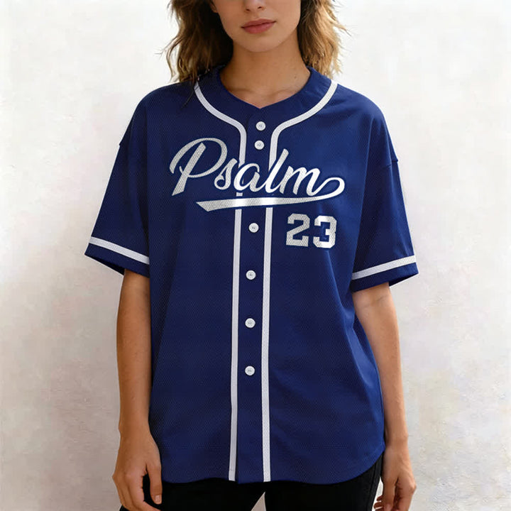 Christianartworkshop Retro Sport Style Psalm 23 Unisex Baseball Jersey - image 5