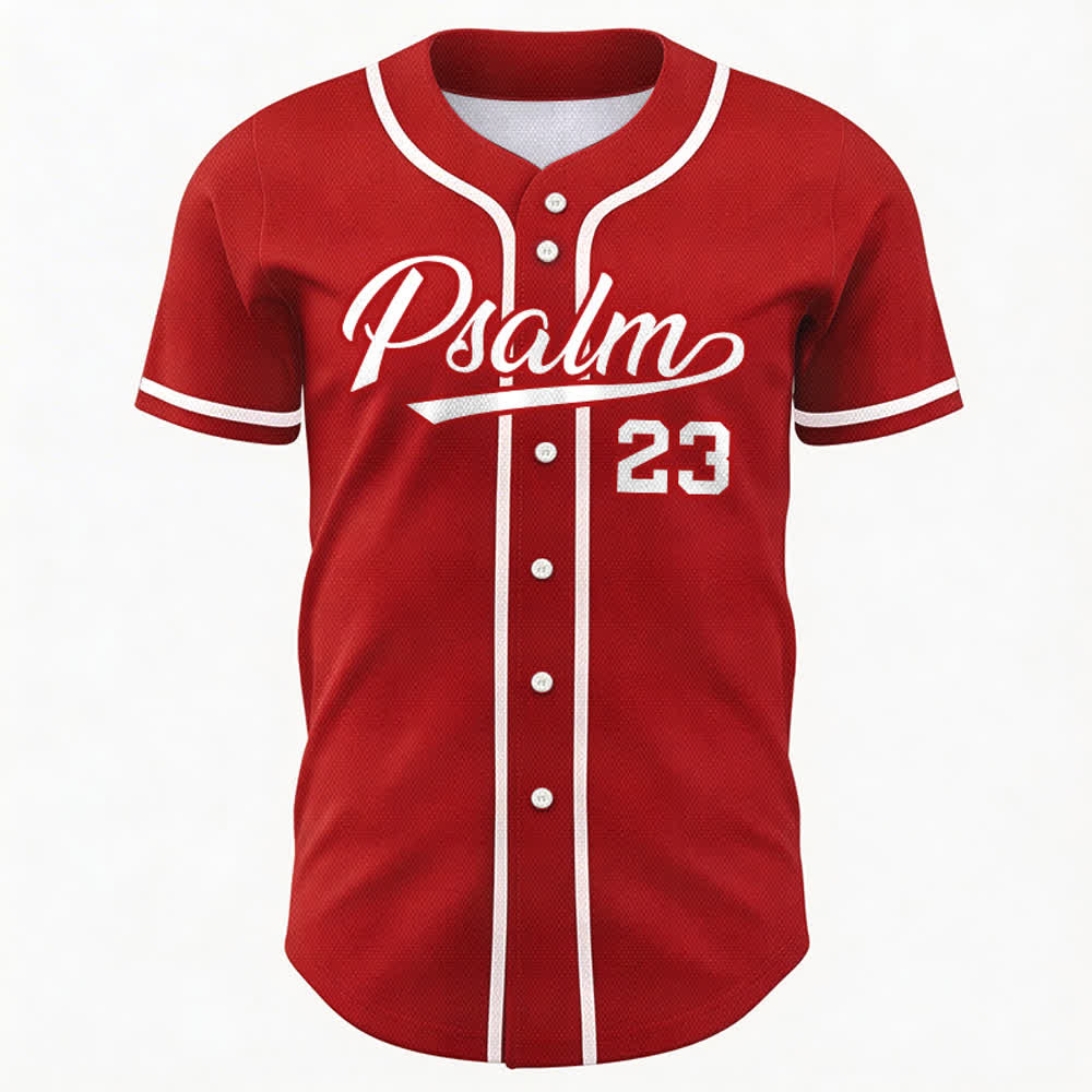 Christianartworkshop Retro Sport Style Psalm 23 Unisex Baseballtrikot - image 22