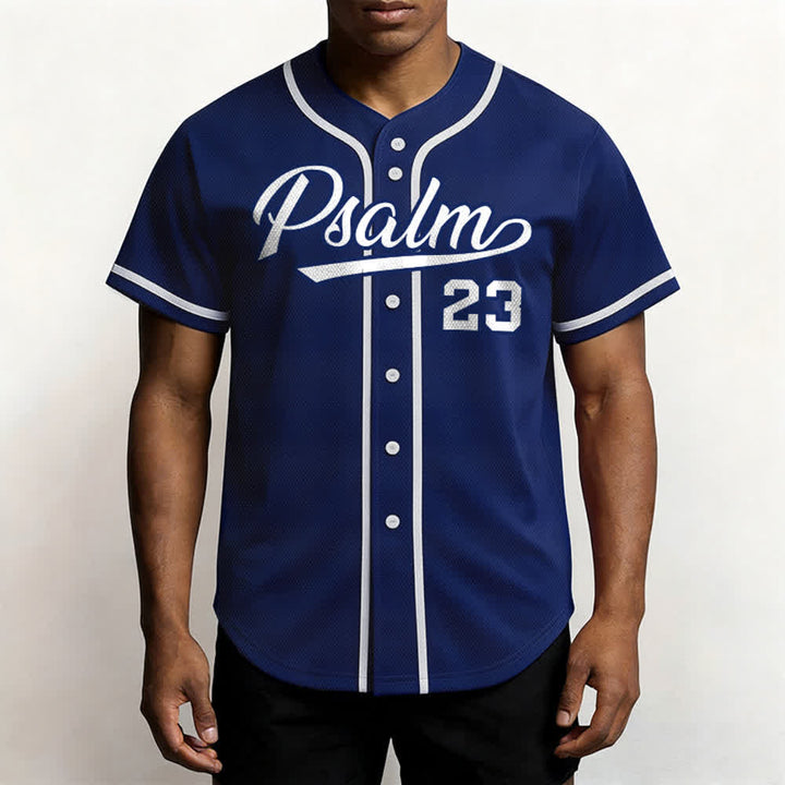 Christianartworkshop Retro Sport Style Psalm 23 Unisex Baseballtrikot - image 3