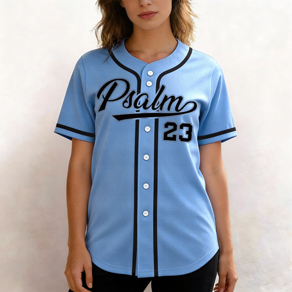 Christianartworkshop Retro Sport Style Psalm 23 Unisex Baseballtrikot - image 40
