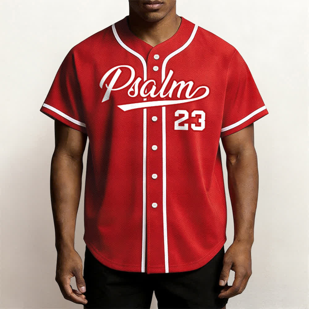 Christianartworkshop Retro Sport Style Psalm 23 Unisex Baseballtrikot - image 24