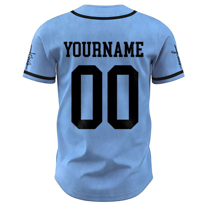 Christianartworkshop Bold Team Jesus Benutzerdefiniertes Namens- und Nummern-Unisex-Baseballtrikot - image 43