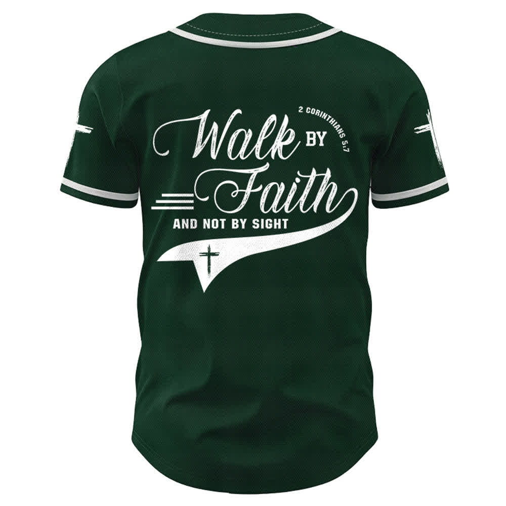 Christianartworkshop 2 Korinther 5:7 „Wandelt im Glauben und nicht im Schauen“ Baseballtrikot mit Kreuzmotiv - image 51