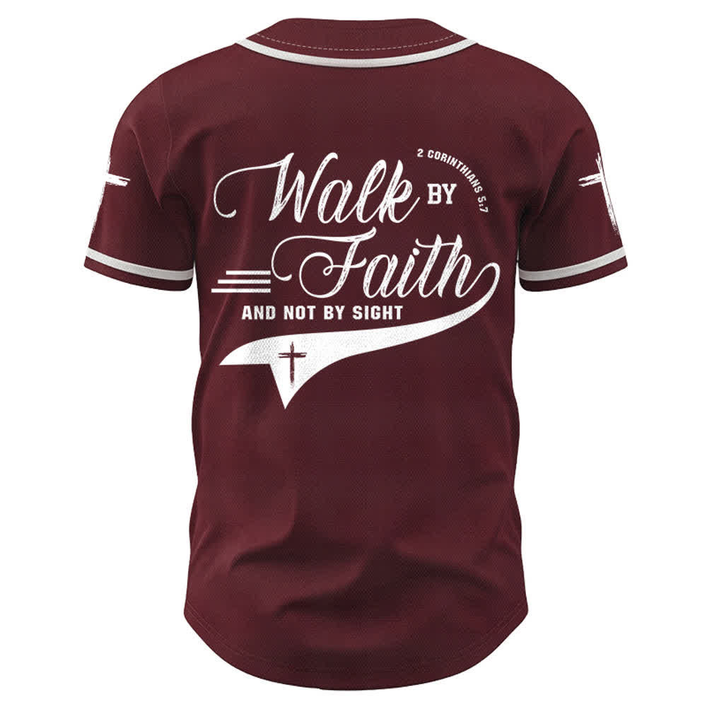 Christianartworkshop 2 Korinther 5:7 „Wandelt im Glauben und nicht im Schauen“ Baseballtrikot mit Kreuzmotiv - image 37