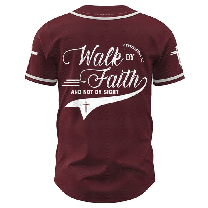 Christianartworkshop 2 Korinther 5:7 „Wandelt im Glauben und nicht im Schauen“ Baseballtrikot mit Kreuzmotiv - image 37