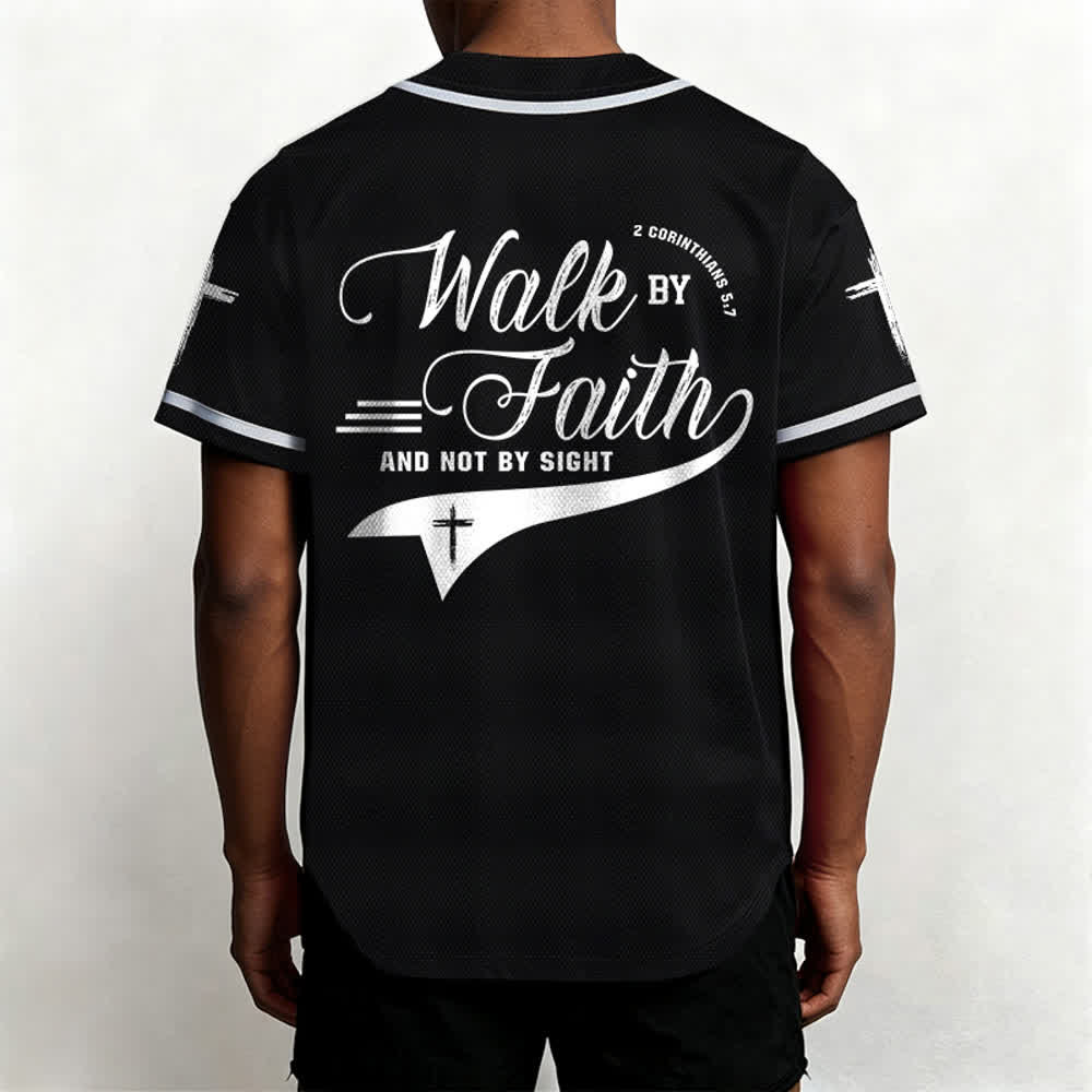 Christianartworkshop 2 Korinther 5:7 „Wandelt im Glauben und nicht im Schauen“ Baseballtrikot mit Kreuzmotiv - image 20