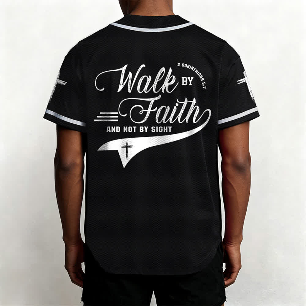 Christianartworkshop 2 Korinther 5:7 „Wandelt im Glauben und nicht im Schauen“ Baseballtrikot mit Kreuzmotiv - image 20