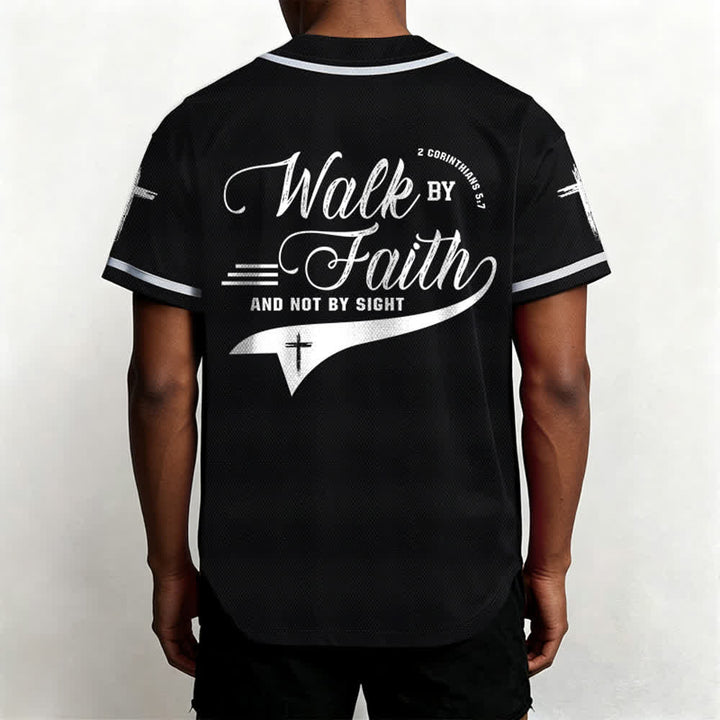 Christianartworkshop 2 Korinther 5:7 „Wandelt im Glauben und nicht im Schauen“ Baseballtrikot mit Kreuzmotiv - image 20