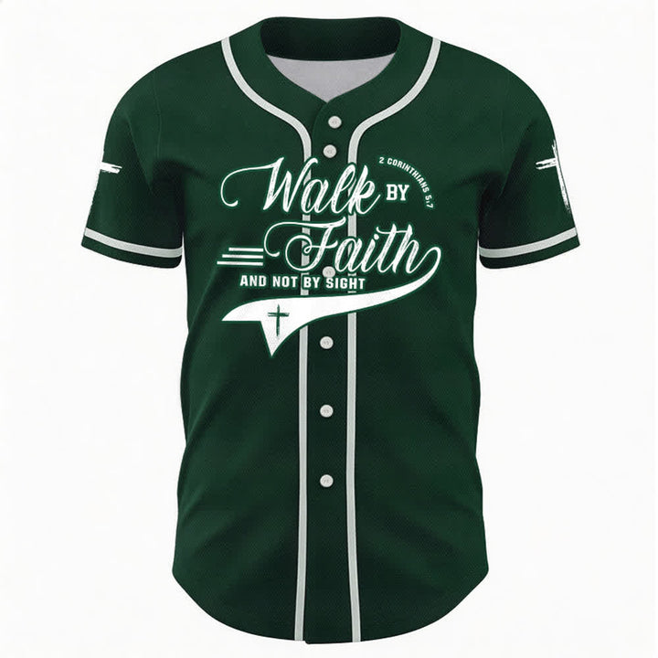 Christianartworkshop 2 Korinther 5:7 „Wandelt im Glauben und nicht im Schauen“ Baseballtrikot mit Kreuzmotiv - image 50