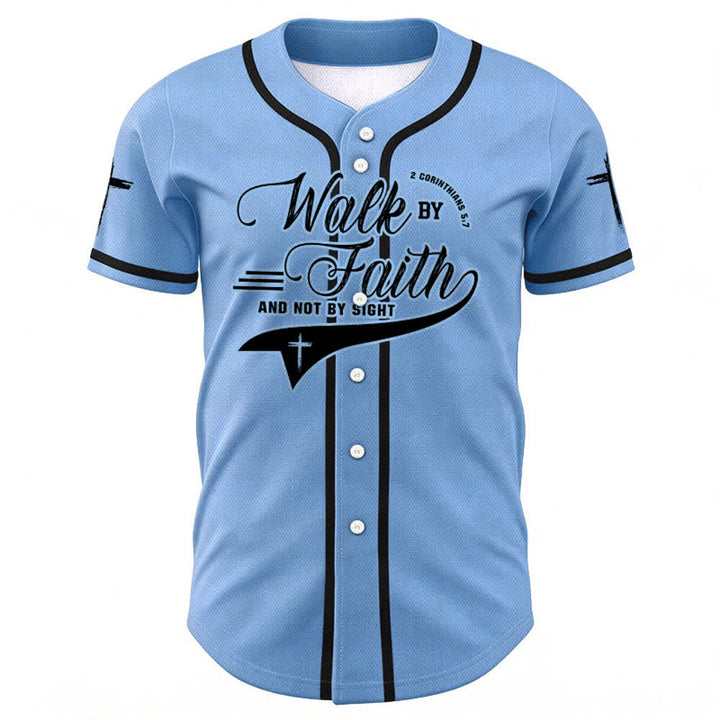 Christianartworkshop 2 Korinther 5:7 „Wandelt im Glauben und nicht im Schauen“ Baseballtrikot mit Kreuzmotiv - image 43