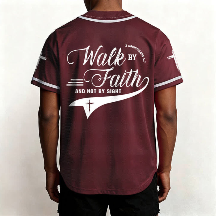 Christianartworkshop 2 Korinther 5:7 „Wandelt im Glauben und nicht im Schauen“ Baseballtrikot mit Kreuzmotiv - image 41