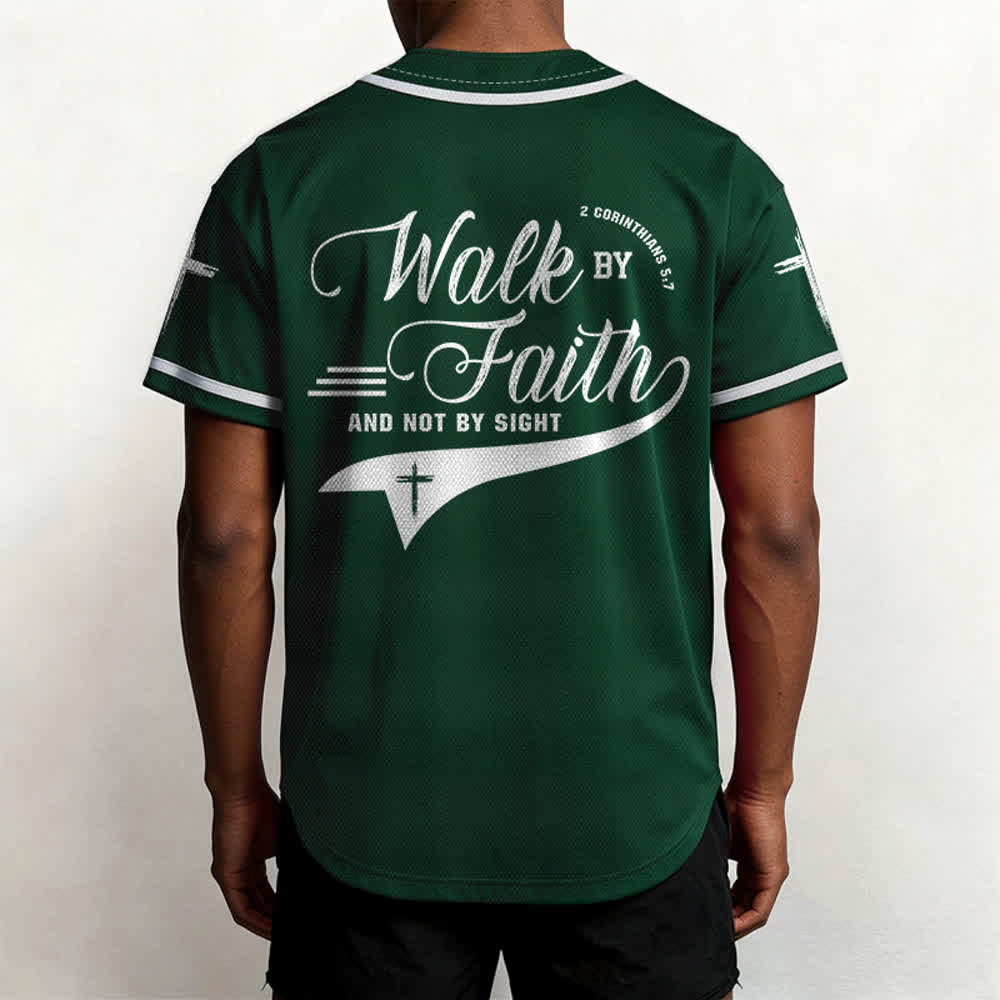Christianartworkshop 2 Korinther 5:7 „Wandelt im Glauben und nicht im Schauen“ Baseballtrikot mit Kreuzmotiv - image 55