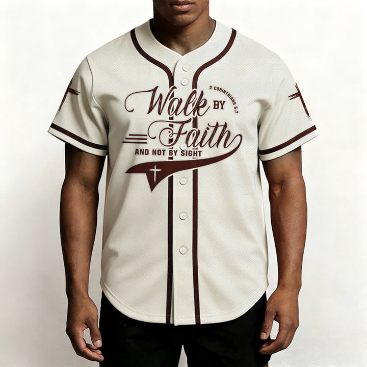 Christianartworkshop 2 Korinther 5:7 „Wandelt im Glauben und nicht im Schauen“ Baseballtrikot mit Kreuzmotiv - image 26