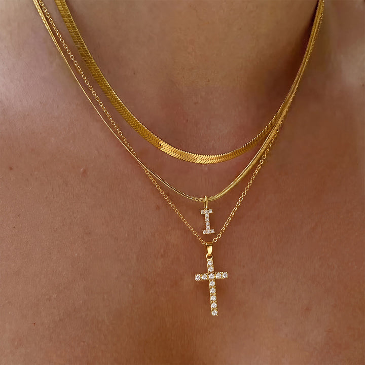 Christianartworkshop Funkelnde, mehrlagige Kristall-Kreuzkette mit Initialen: Ein Zeichen persönlicher himmlischer Gnade - ICH - image 10