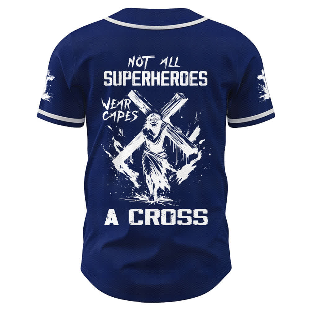 Christianartworkshop Nicht alle Superhelden tragen Umhänge Ein Kreuz Unisex Baseballtrikot - image 36