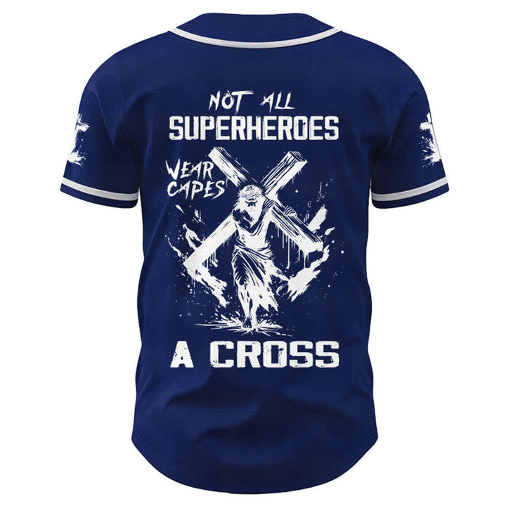 Christianartworkshop Nicht alle Superhelden tragen Umhänge Ein Kreuz Unisex Baseballtrikot - image 36
