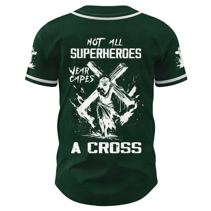 Christianartworkshop Nicht alle Superhelden tragen Umhänge Ein Kreuz Unisex Baseballtrikot - image 43