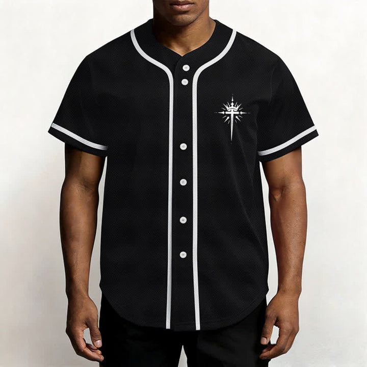 Christianartworkshop Jesus ist König Engelsflügel Kreuz Glaubensbekenntnis Individuelles Baseballtrikot - image 6