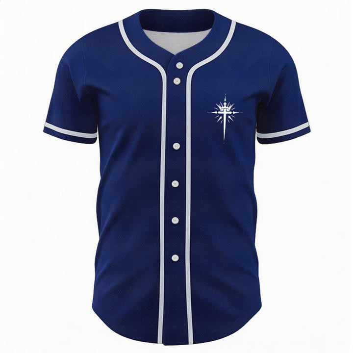 Christianartworkshop Jesus ist König Engelsflügel Kreuz Glaubensbekenntnis Individuelles Baseballtrikot - image 9