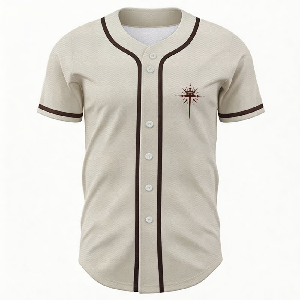 Christianartworkshop Jesus ist König Engelsflügel Kreuz Glaubensbekenntnis Individuelles Baseballtrikot - image 16