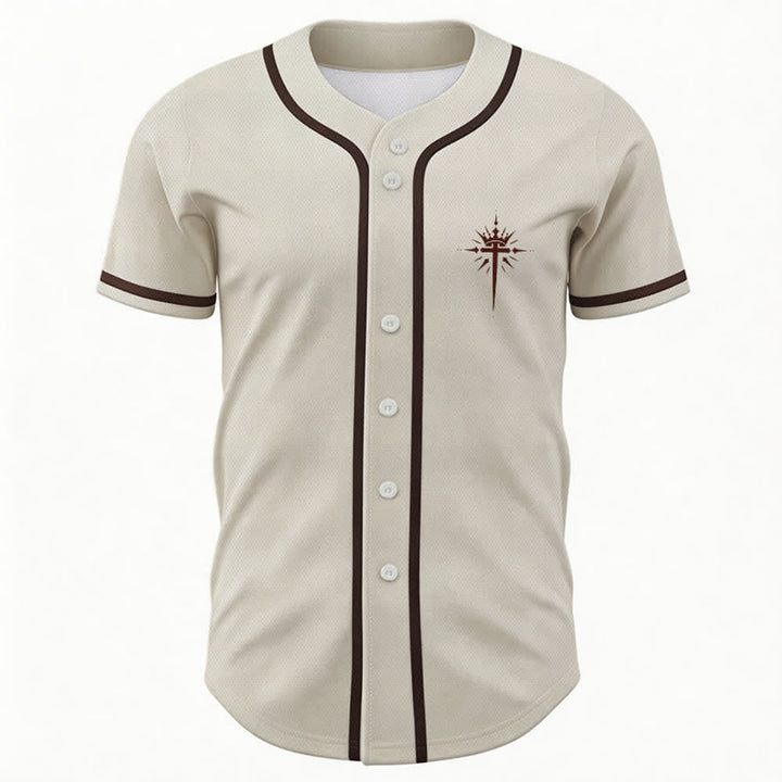 Christianartworkshop Jesus ist König Engelsflügel Kreuz Glaubensbekenntnis Individuelles Baseballtrikot - image 16