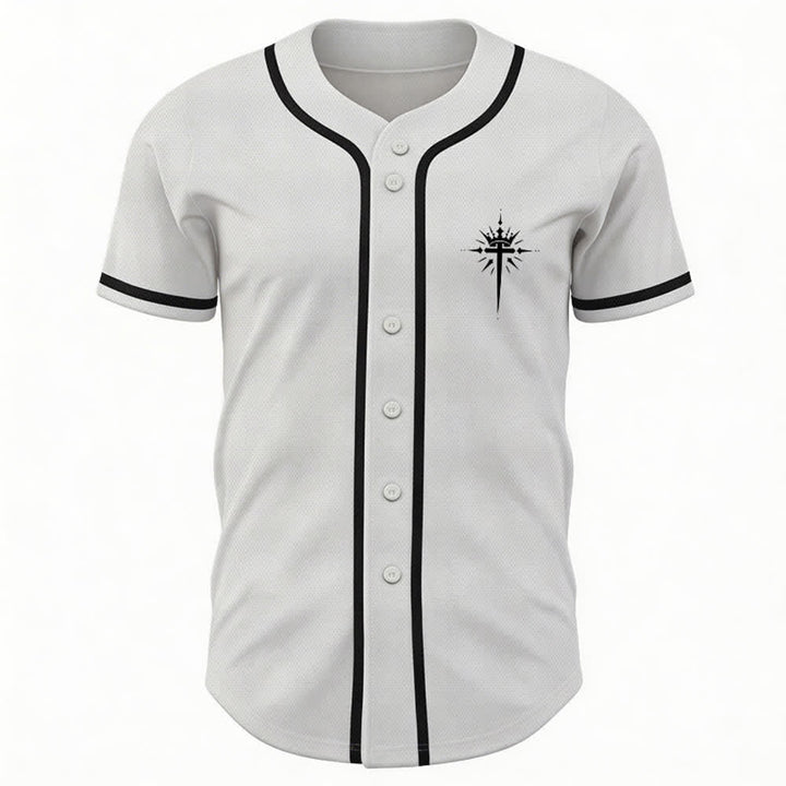 Christianartworkshop Jesus ist König Engelsflügel Kreuz Glaubensbekenntnis Individuelles Baseballtrikot - image 23