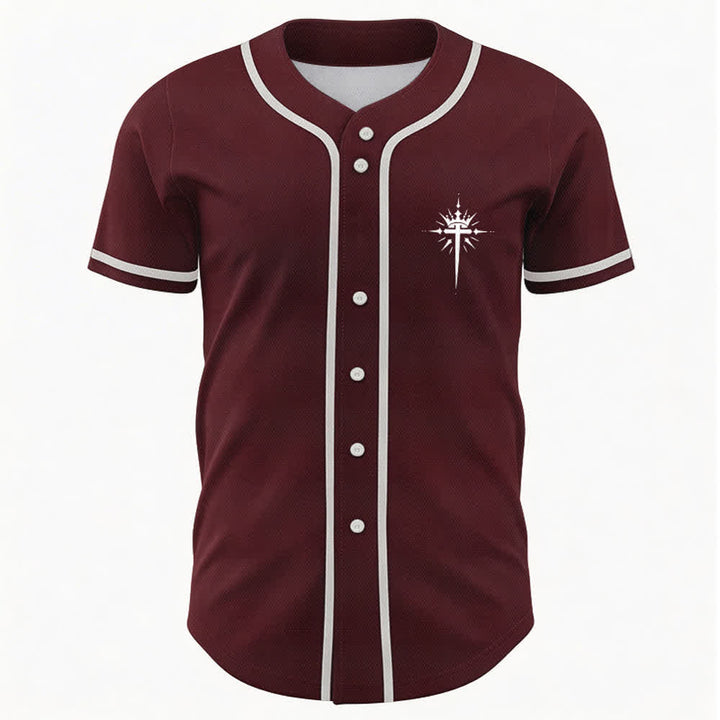 Christianartworkshop Jesus ist König Engelsflügel Kreuz Glaubensbekenntnis Individuelles Baseballtrikot - image 37