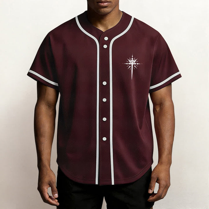 Christianartworkshop Jesus ist König Engelsflügel Kreuz Glaubensbekenntnis Individuelles Baseballtrikot - image 41