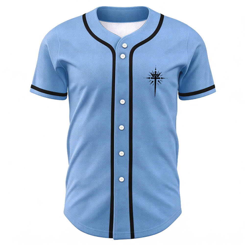 Christianartworkshop Jesus ist König Engelsflügel Kreuz Glaubensbekenntnis Individuelles Baseballtrikot - image 44