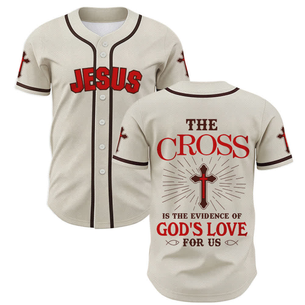 Christianartworkshop Das Kreuz ist der Beweis für Gottes Liebe Unisex-Baseballtrikot - Aprikose - 5XL - image 0