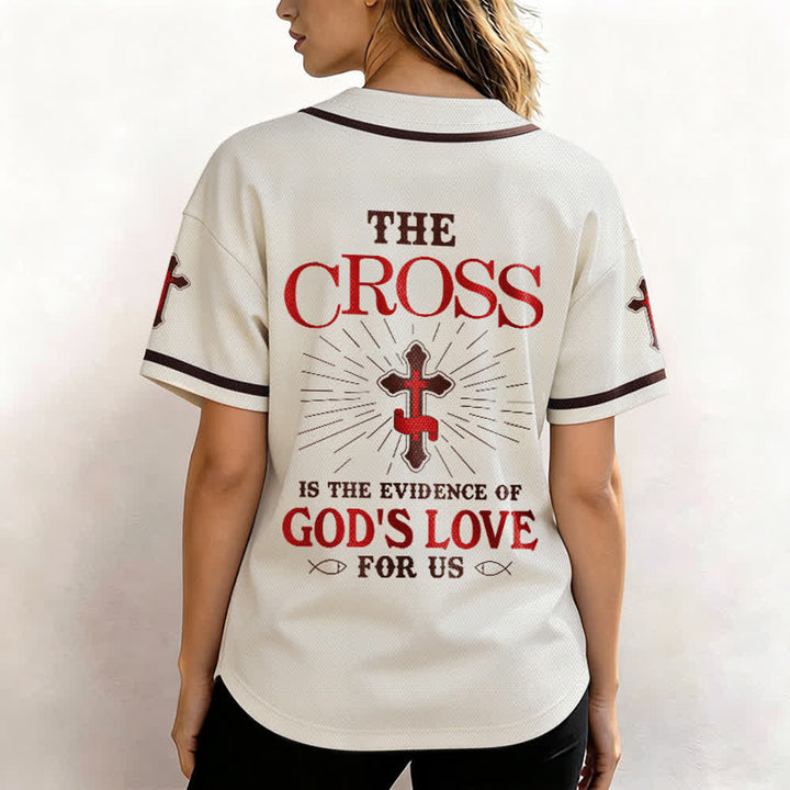 Christianartworkshop Das Kreuz ist der Beweis für Gottes Liebe Unisex-Baseballtrikot - image 4