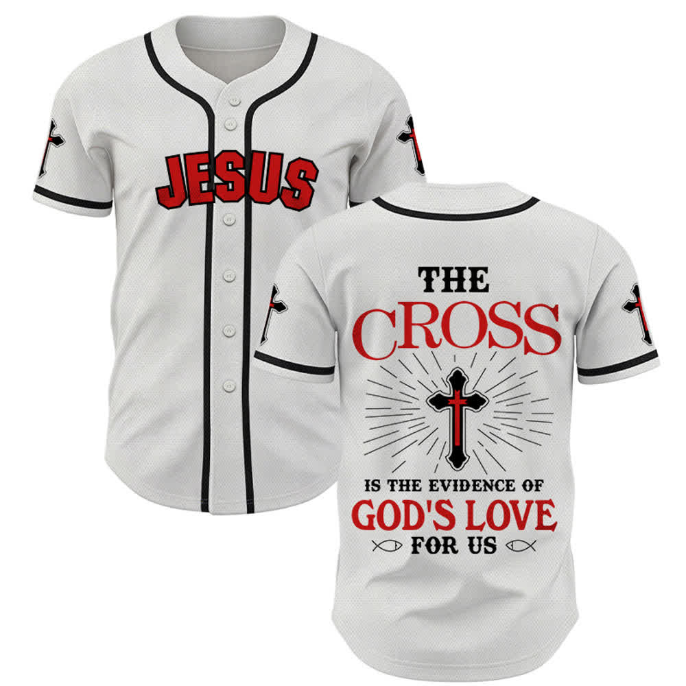 Christianartworkshop Das Kreuz ist der Beweis für Gottes Liebe Unisex-Baseballtrikot - Weiß - 5XL - image 7