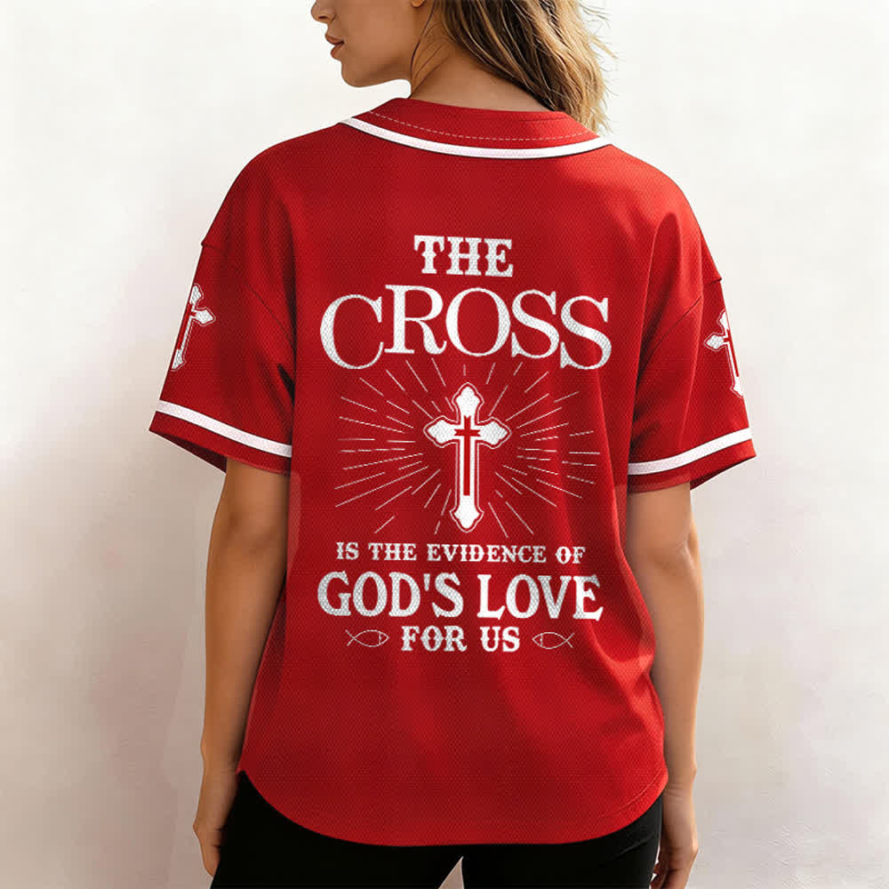 Christianartworkshop Das Kreuz ist der Beweis für Gottes Liebe Unisex-Baseballtrikot - image 25