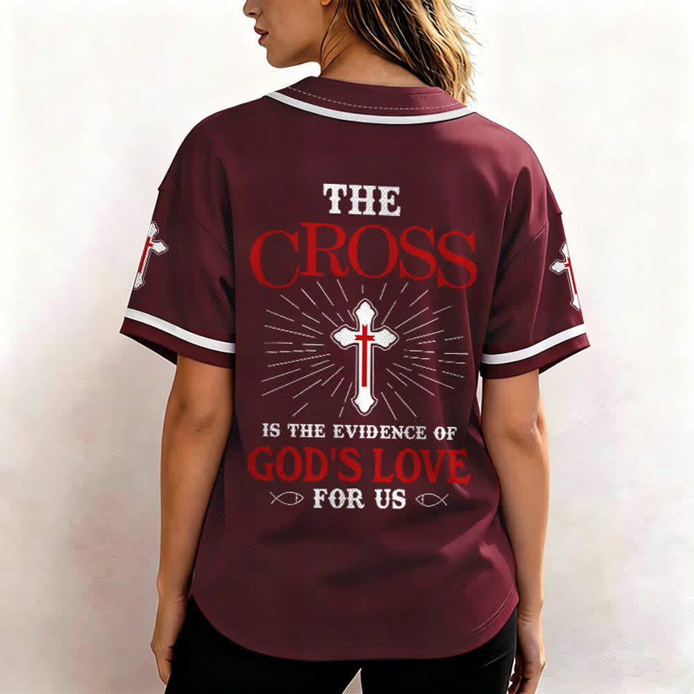 Christianartworkshop Das Kreuz ist der Beweis für Gottes Liebe Unisex-Baseballtrikot - image 32