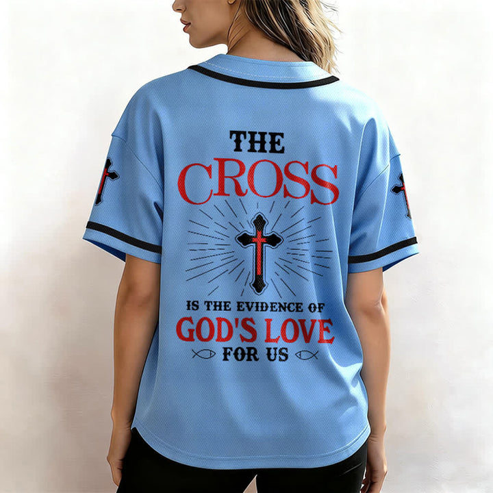 Christianartworkshop Das Kreuz ist der Beweis für Gottes Liebe Unisex-Baseballtrikot - image 39