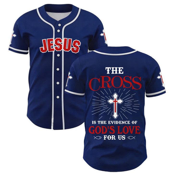 Christianartworkshop Das Kreuz ist der Beweis für Gottes Liebe Unisex-Baseballtrikot - Marineblau - 5XL - image 42