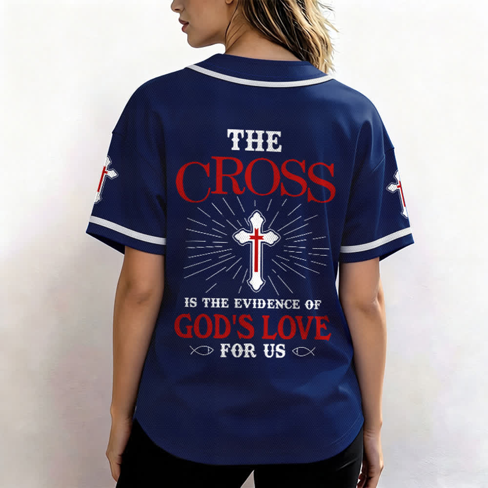 Christianartworkshop Das Kreuz ist der Beweis für Gottes Liebe Unisex-Baseballtrikot - image 46