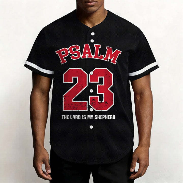 Christianartworkshop Psalm 23 Glaubens-Baseballtrikot: Der Herr ist mein Hirte Andachts-Sportshirt - image 6