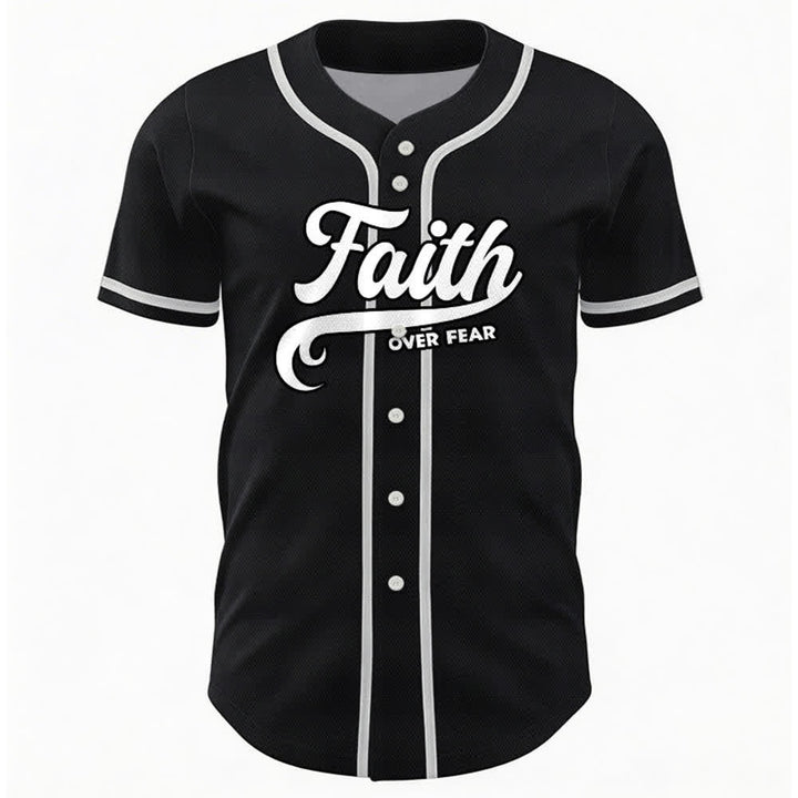 Christianartworkshop Glaube statt Angst Benutzerdefiniertes Unisex-Baseballtrikot mit Namen und Nummer - image 2